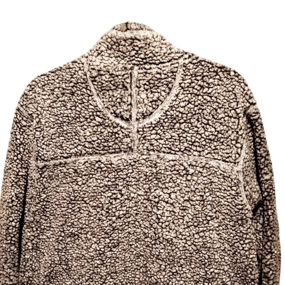 Men's Grizzly Sherpa Pullover 1/4‎ Zipup Warm Jacket Large - Picture 2 of 9